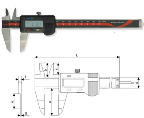 Beta 1651DGTB Calliper With Digital Display, Calliper Made Of High